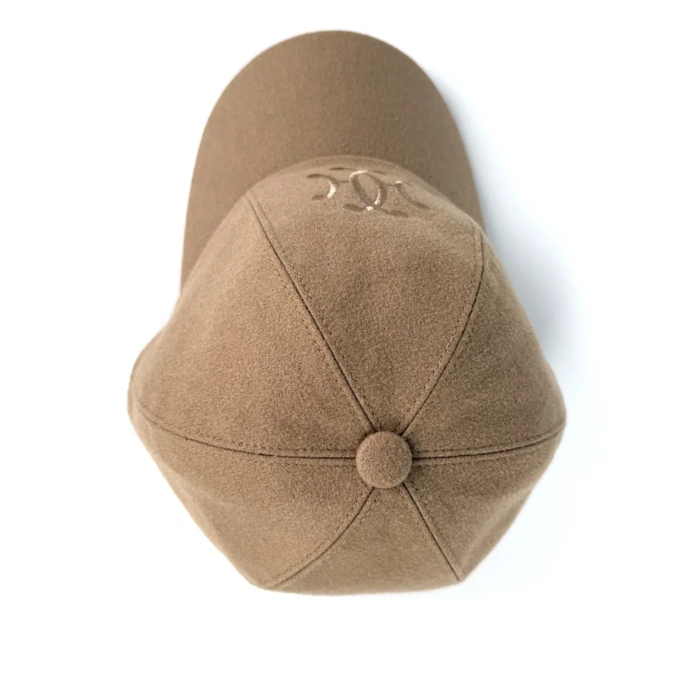 HERMES Serena Lift Beige Cashmere Baseball Cap Hat 57 - Picture 7 of 10